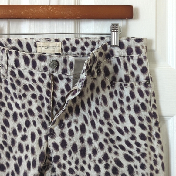Denim & Supply Ralph Lauren Cheetah Print Mid Rise Ankle Cropped Skinny Jeans 31 - Picture 7 of 16